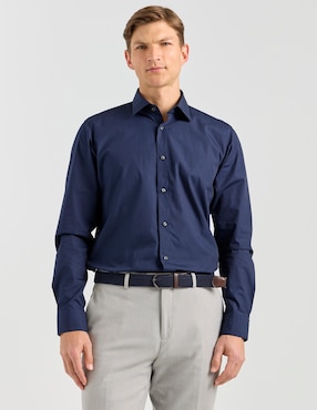 Camisa de vestir Hugo de algodón manga larga para hombre