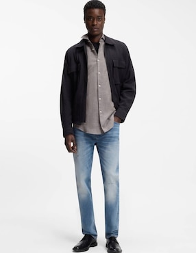 Camisa casual Hugo de algodón manga larga para hombre