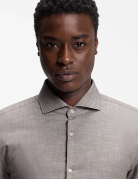 Camisa casual Hugo de algodón manga larga para hombre