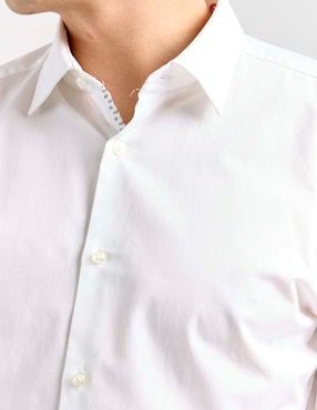 Camisa business casual Hugo de algodón manga larga para hombre