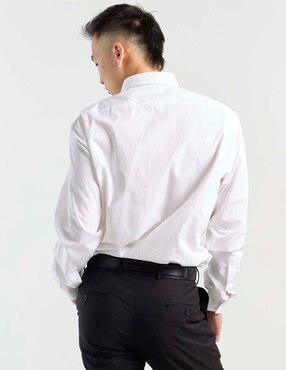 Camisa de vestir Hugo de algodón manga larga para hombre