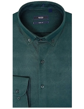 Camisa business casual Nautica de algodón manga larga para hombre