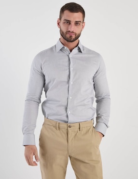 Camisa de vestir Scappino de algodón manga larga para hombre