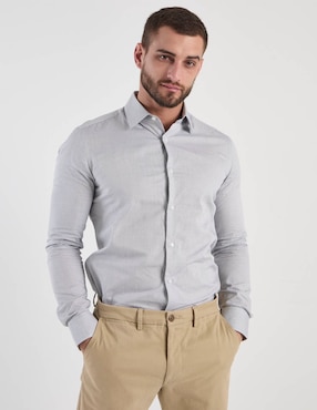 Camisa de vestir Scappino de algodón manga larga para hombre