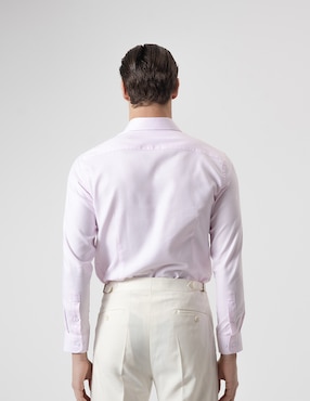 Camisa de vestir Puroego de algodón manga larga para hombre