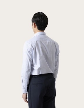 Camisa de vestir Puroego de algodón manga larga para hombre