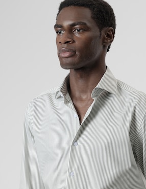 Camisa formal Puroego de algodón manga larga para hombre