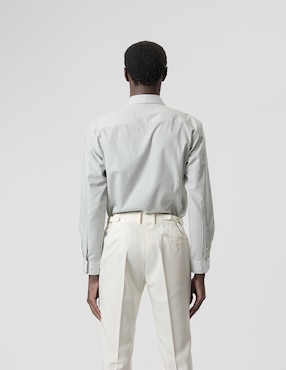 Camisa formal Puroego de algodón manga larga para hombre