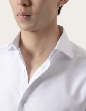 Camisa de vestir Puroego de algodón manga larga para hombre
