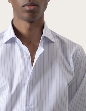 Camisa de vestir Puroego de algodón manga larga para hombre