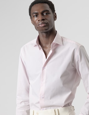Camisa formal Puroego de algodón manga larga para hombre