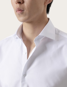 Camisa de vestir Puroego de algodón manga larga para hombre