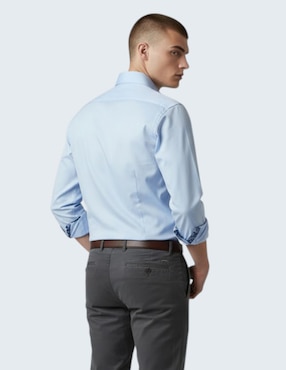 Camisa de vestir Ted Baker de algodón manga larga para hombre