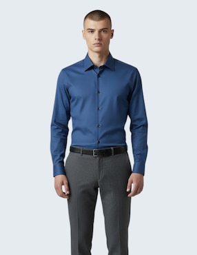 Camisa de vestir Ted Baker de algodón manga larga para hombre