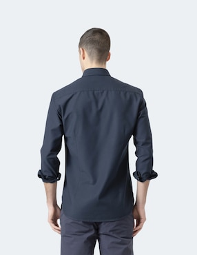 Camisa casual Puroego de algodón manga larga para hombre