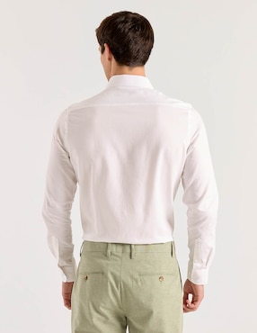Camisa de vestir Zanetti de algodón manga larga para hombre
