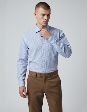 Camisa de vestir Dkny C de algodón manga larga para hombre
