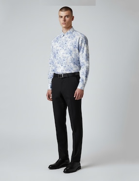 Camisa de vestir ted baker de algodón manga larga para hombre
