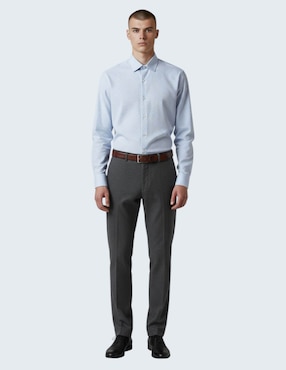Camisa de vestir kenneth cole de algodón manga larga para hombre
