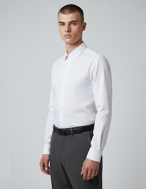 Camisa de vestir Kenneth Cole manga larga para hombre
