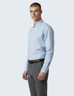 Camisa de vestir Kenneth Cole de algodón manga larga para hombre