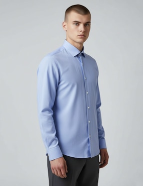 Camisa de vestir Kenneth Cole manga larga para hombre