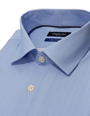 Camisa de vestir kenneth cole manga larga para hombre