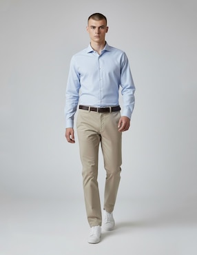 Camisa de vestir Dkny C de algodón manga larga para hombre