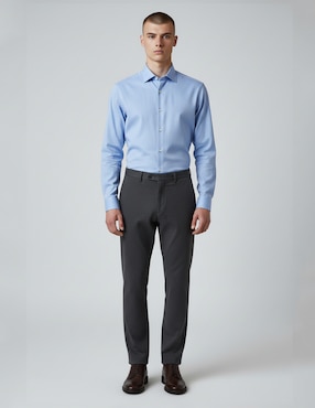 Camisa de vestir Dkny C de algodón manga larga para hombre
