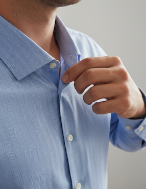 Camisa de vestir Dkny C de algodón manga larga para hombre