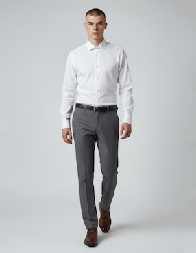 Camisa formal Dkny C de algodón manga larga para hombre