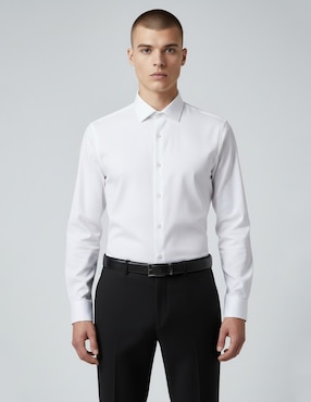 Camisa de vestir Oscar de la Renta manga larga para hombre