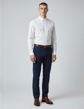 Camisa de vestir Kenneth Cole de algodón manga larga para hombre