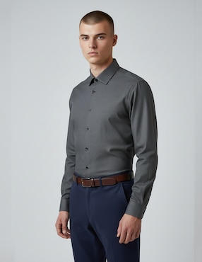 Camisa de vestir Kenneth Cole de algodón manga larga para hombre