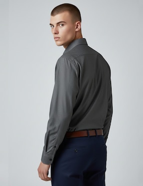 Camisa de vestir Kenneth Cole de algodón manga larga para hombre