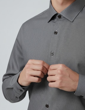 Camisa de vestir Kenneth Cole de algodón manga larga para hombre
