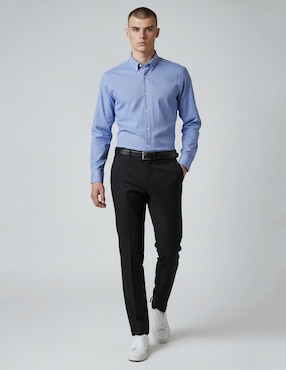 Camisa formal Dkny C de algodón manga larga para hombre