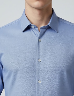 Camisa formal Dkny C de algodón manga larga para hombre