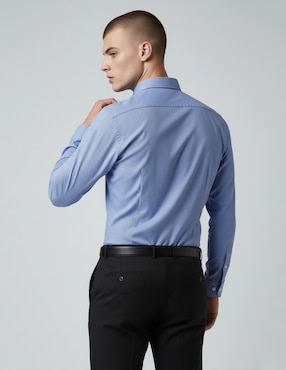 Camisa formal Dkny C de algodón manga larga para hombre