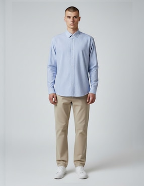 Camisa de vestir Kenneth Cole de algodón manga larga para hombre