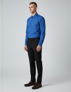 Camisa de vestir kenneth cole manga larga para hombre