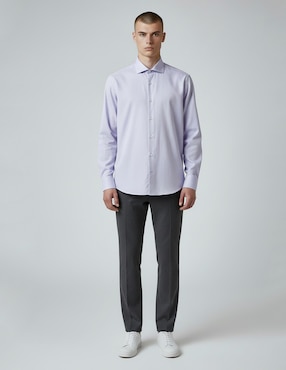 Camisa de vestir DKNY C de algodón manga larga para hombre
