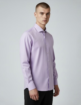 Camisa de vestir Dkny C de algodón manga larga para hombre