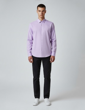 Camisa de vestir Dkny C de algodón manga larga para hombre