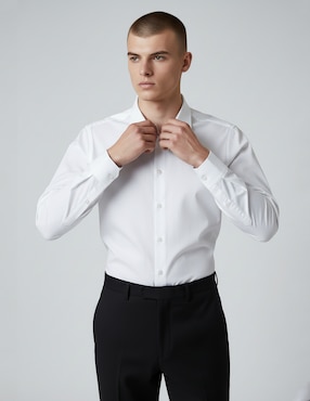 Camisa de vestir DKNY C de algodón manga larga para hombre