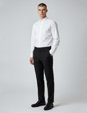 Camisa de vestir DKNY C de algodón manga larga para hombre