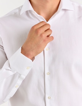 Camisa formal Dkny C de algodón manga larga para hombre