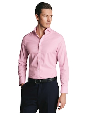 Camisa de vestir Charles Tyrwhitt de algodón manga larga para hombre