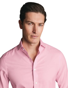 Camisa de vestir Charles Tyrwhitt de algodón manga larga para hombre