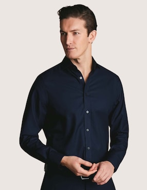Camisa de vestir Charles Tyrwhitt de algodón manga larga para hombre
